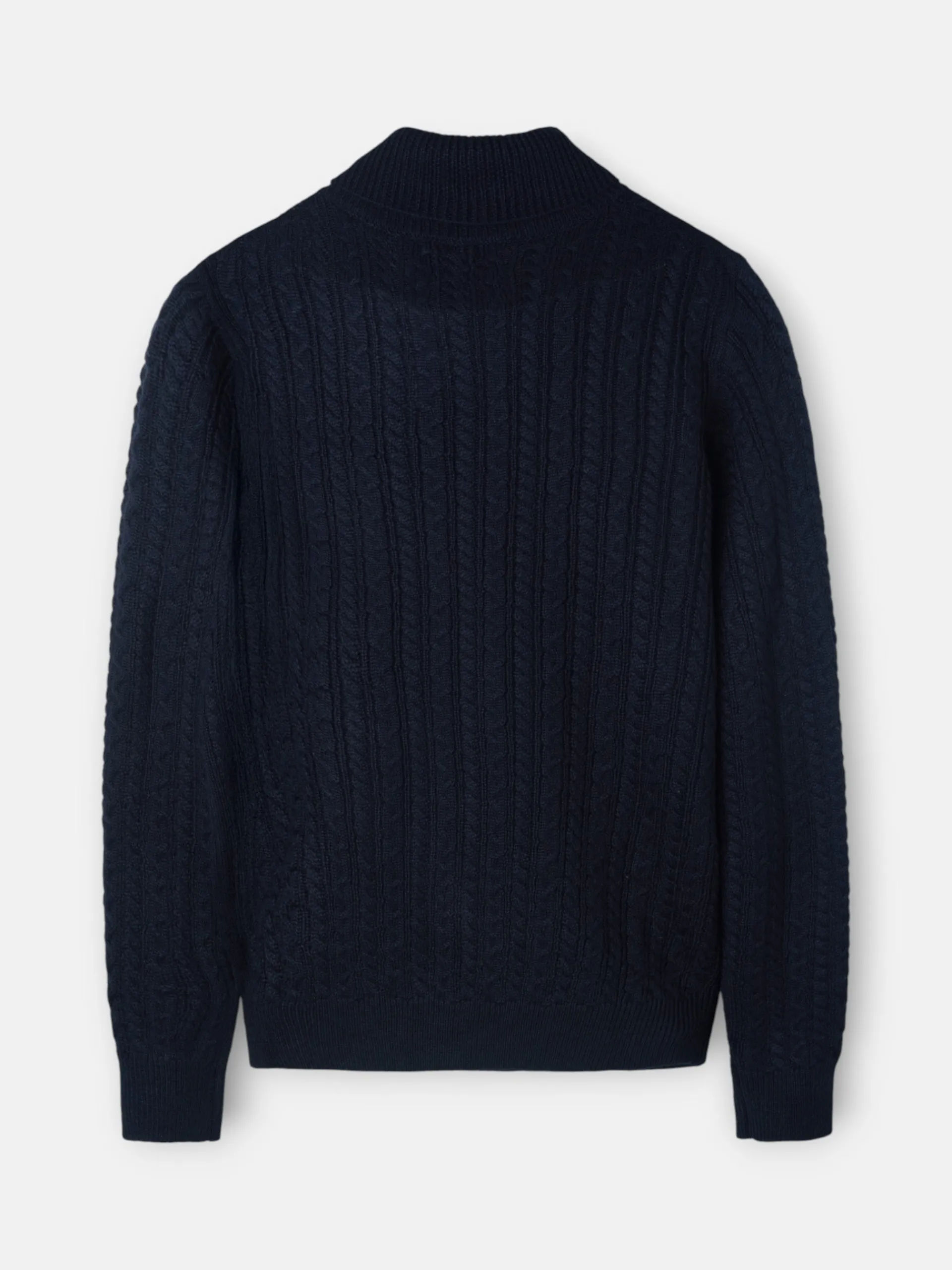 Silbon Smart Casual·Jerséis Y Cárdigan-Jersey cuello vuelto de ochos azul marino Azul marino