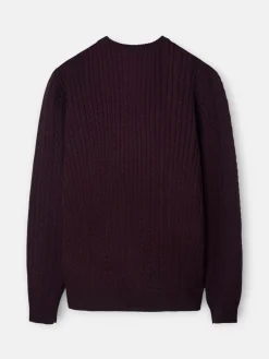 Silbon Smart Casual·Jerséis Y Cárdigan-Jersey de ochos clasico Burdeos