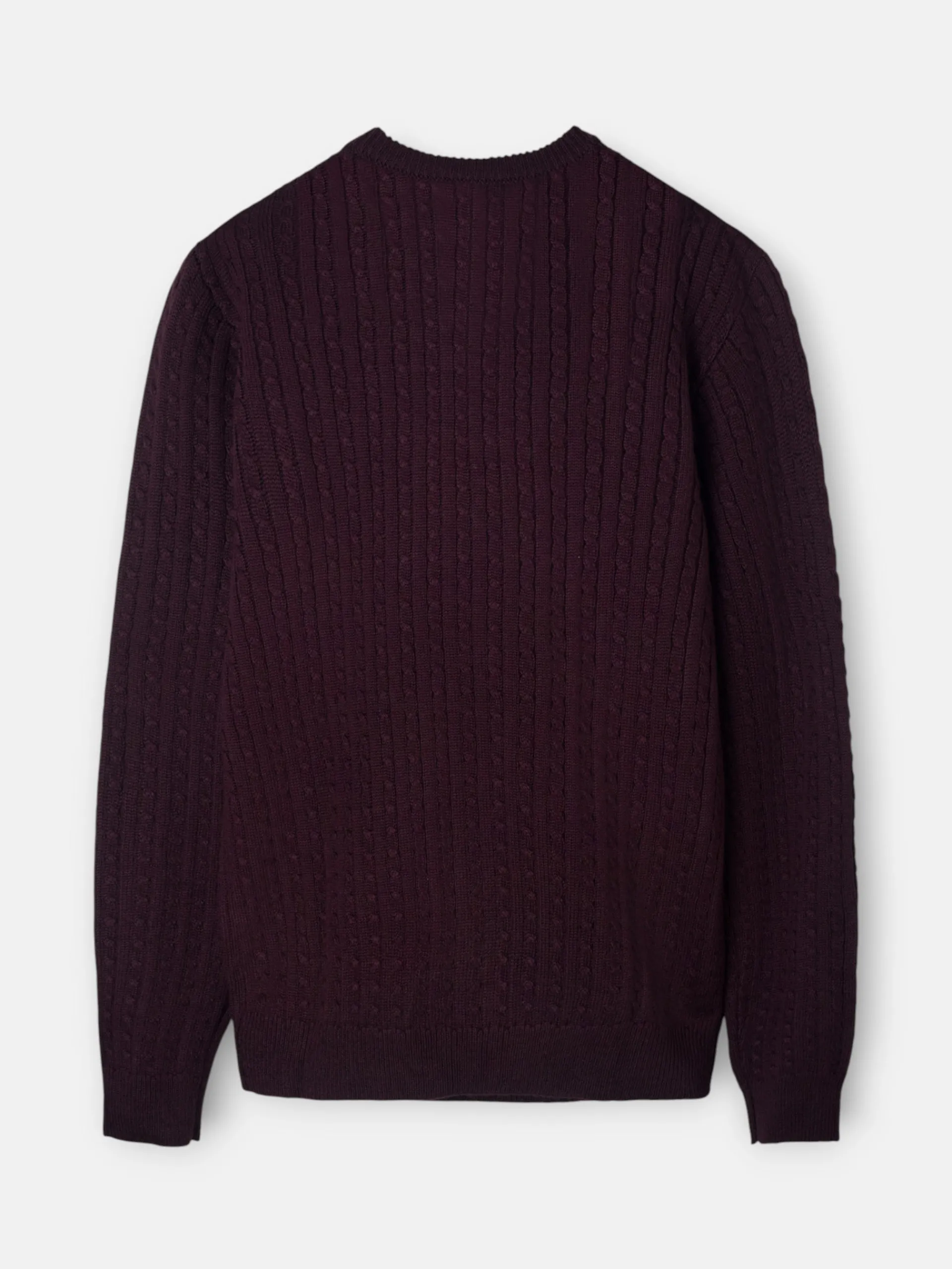 Silbon Smart Casual·Jerséis Y Cárdigan-Jersey de ochos clasico Burdeos