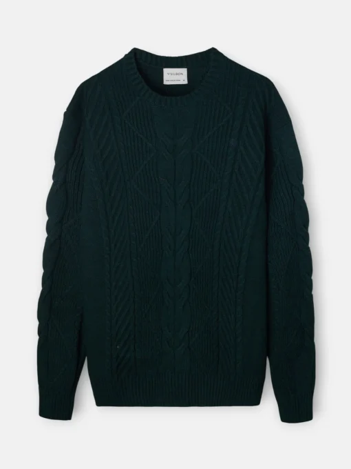 Silbon Smart Casual·Jerséis Y Cárdigan-Jersey de ochos Verde