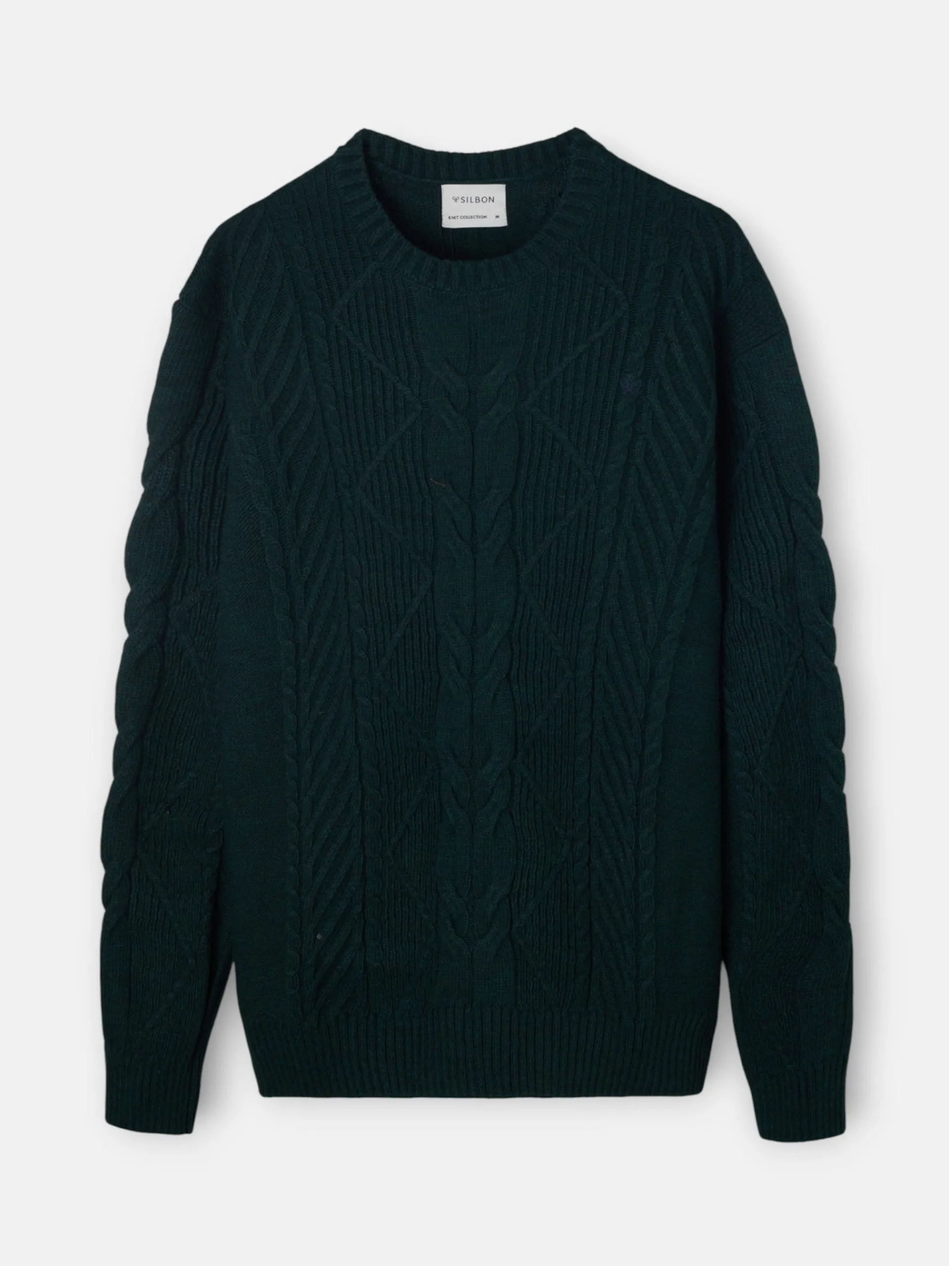 Silbon Smart Casual·Jerséis Y Cárdigan-Jersey de ochos Verde