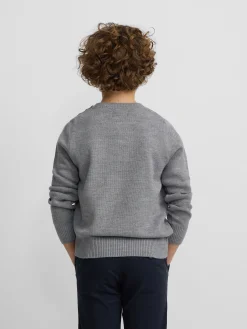 Silbon Jerséis-Jersey kids liso botones Gris