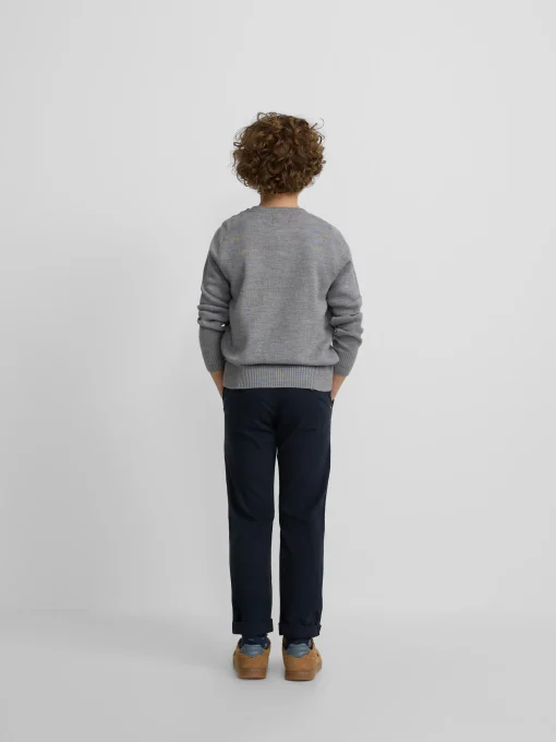 Silbon Jerséis-Jersey kids liso botones Gris