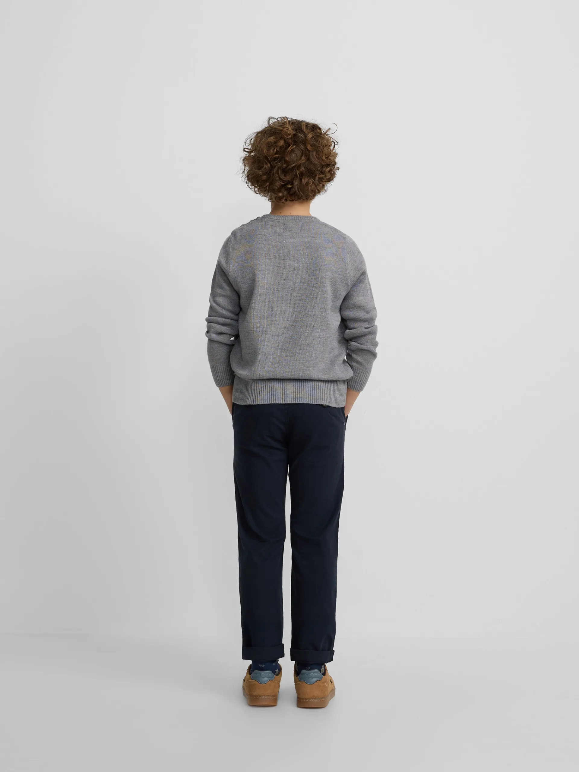 Silbon Jerséis-Jersey kids liso botones Gris