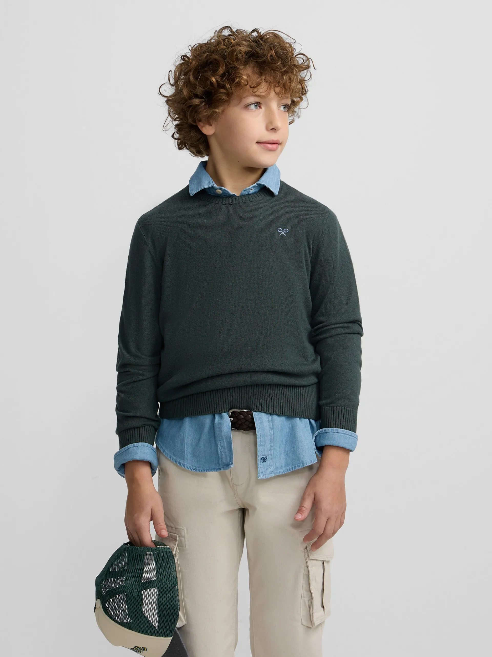 Silbon Jerséis-Jersey kids round neck Verde