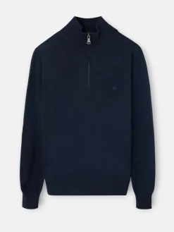 Silbon Smart Casual·Jerséis Y Cárdigan-Jersey media cremallera azul marino Azul marino