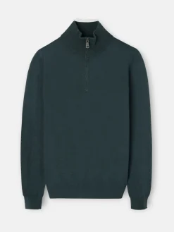 Silbon Smart Casual·Jerséis Y Cárdigan-Jersey media cremallera verde medio Verde medio