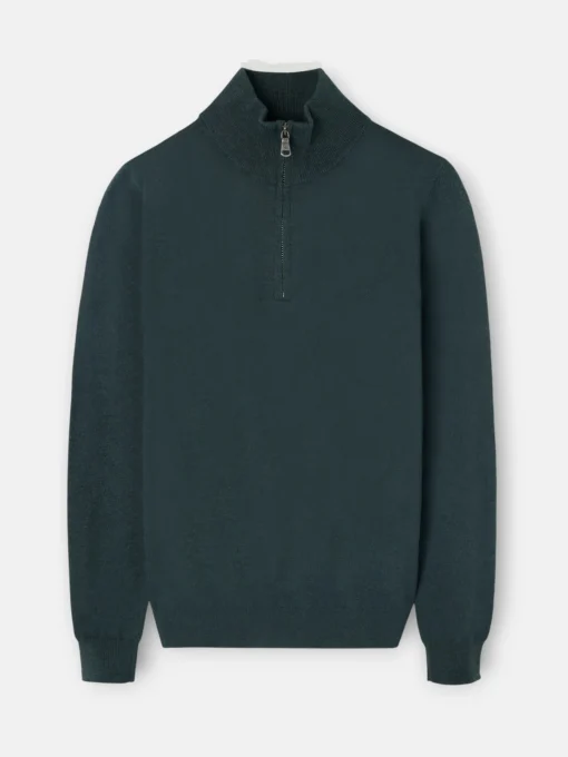 Silbon Smart Casual·Jerséis Y Cárdigan-Jersey media cremallera verde medio Verde medio
