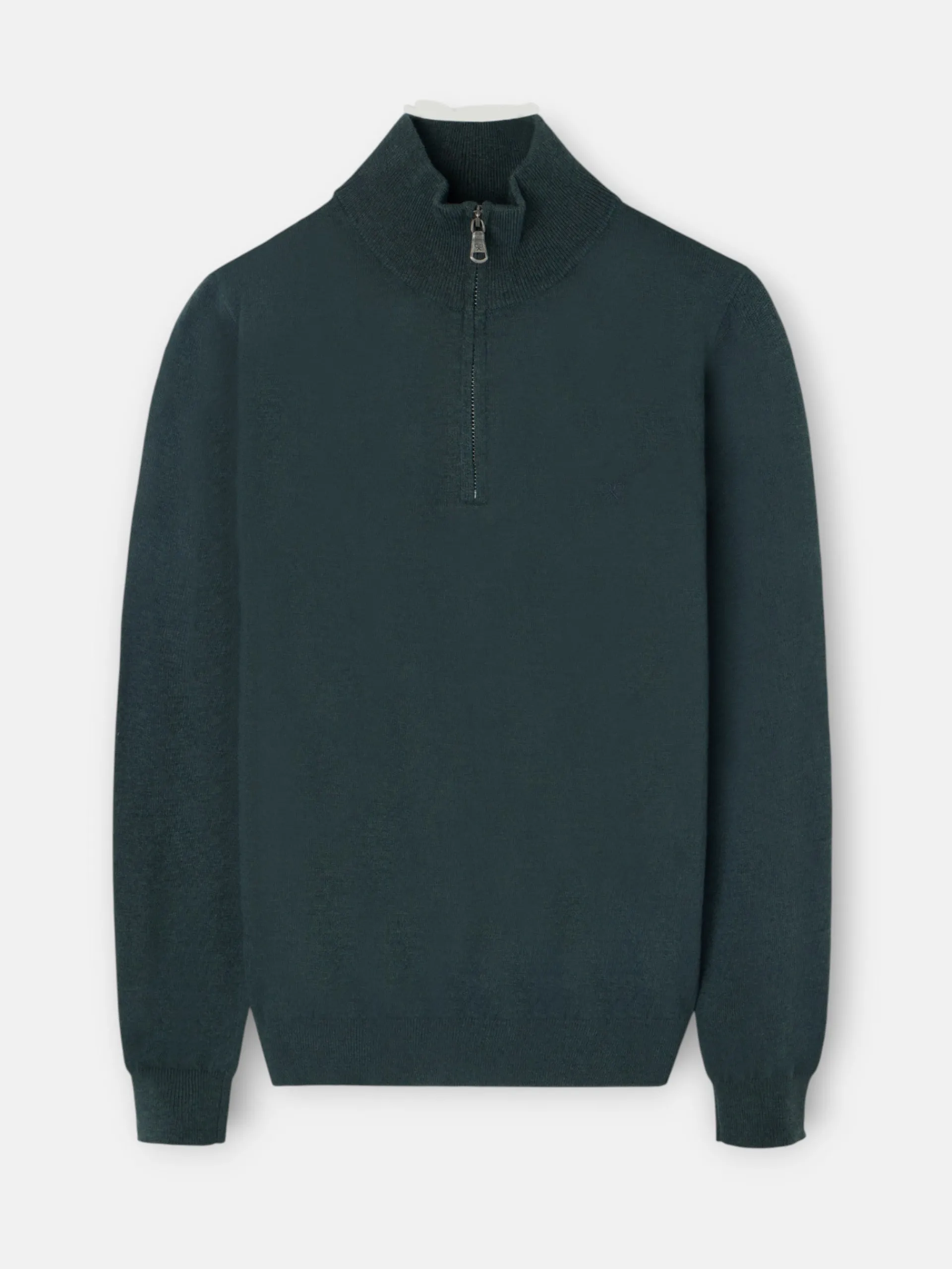 Silbon Smart Casual·Jerséis Y Cárdigan-Jersey media cremallera verde medio Verde medio
