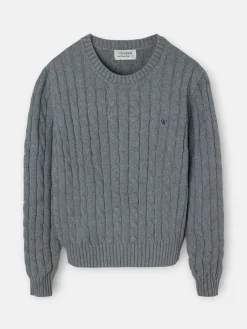 Silbon Punto-Jersey punto ochos Gris