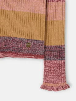 Silbon Punto-Jersey punto rayas s Rosa