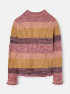 Silbon Punto-Jersey punto rayas s Rosa