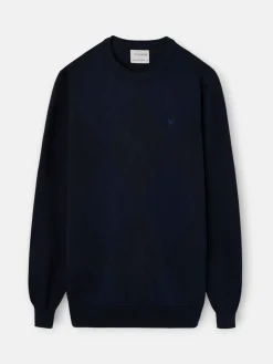 Silbon Smart Casual·Jerséis Y Cárdigan-Jersey retro rombos azul marino Azul marino