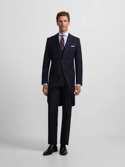 Silbon Formal Y Etiqueta·Chaqués Y Esmoquin-Levita chaque espiga azul marino Azul marino