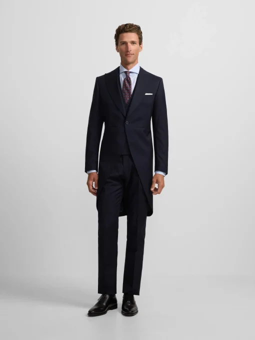 Silbon Formal Y Etiqueta·Chaqués Y Esmoquin-Levita chaque espiga azul marino Azul marino