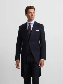 Silbon Formal Y Etiqueta·Chaqués Y Esmoquin-Levita chaque espiga azul marino Azul marino