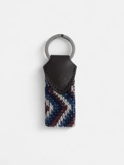 Silbon Accesorios·Pulseras Y Llaveros-Llavero piel tejido colores Azul