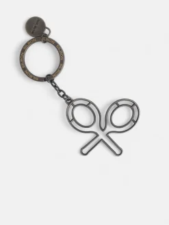 Silbon Accesorios·Pulseras Y Llaveros-Llavero raqueta metalica Marron