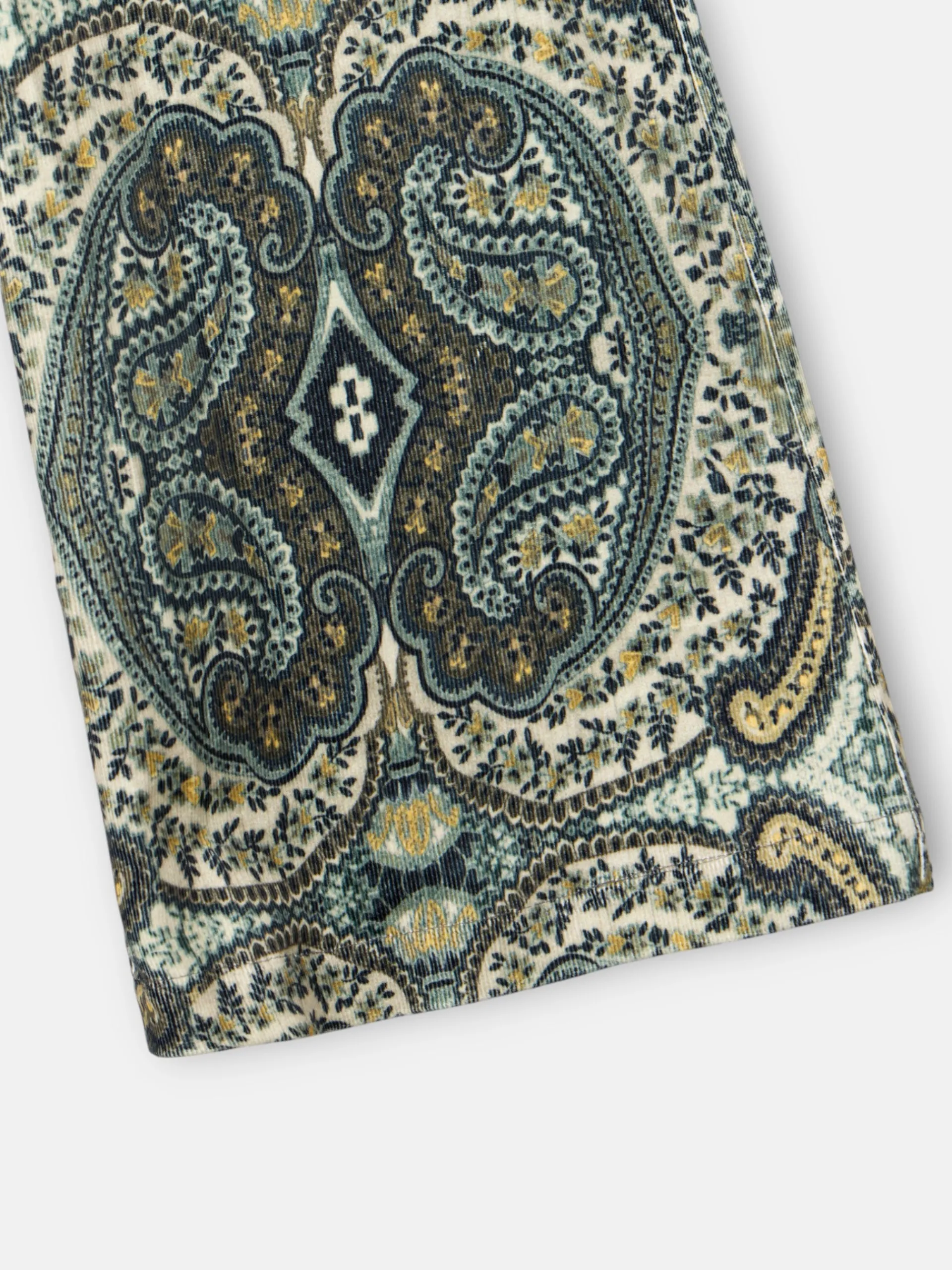 Silbon Vestidos, Monos Y Faldas-Mono pana estampado cachemir verde Burdeos