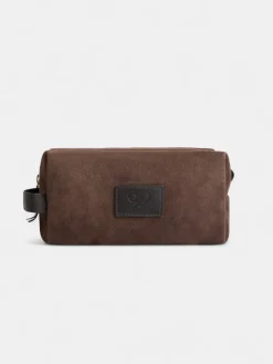 Silbon Accesorios·Mochilas, Bolsas De Viaje Y Neceseres-Neceser piel detalle marron oscuro Marron oscuro