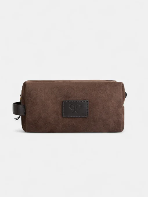 Silbon Accesorios·Mochilas, Bolsas De Viaje Y Neceseres-Neceser piel detalle marron oscuro Marron oscuro