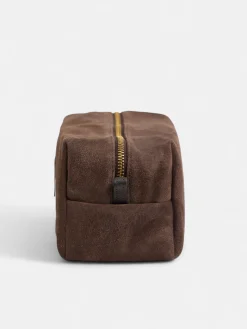 Silbon Accesorios·Mochilas, Bolsas De Viaje Y Neceseres-Neceser piel detalle marron oscuro Marron oscuro