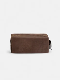 Silbon Accesorios·Mochilas, Bolsas De Viaje Y Neceseres-Neceser piel detalle marron oscuro Marron oscuro
