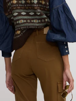 Silbon Pantalones-Pantalon cargo Camel