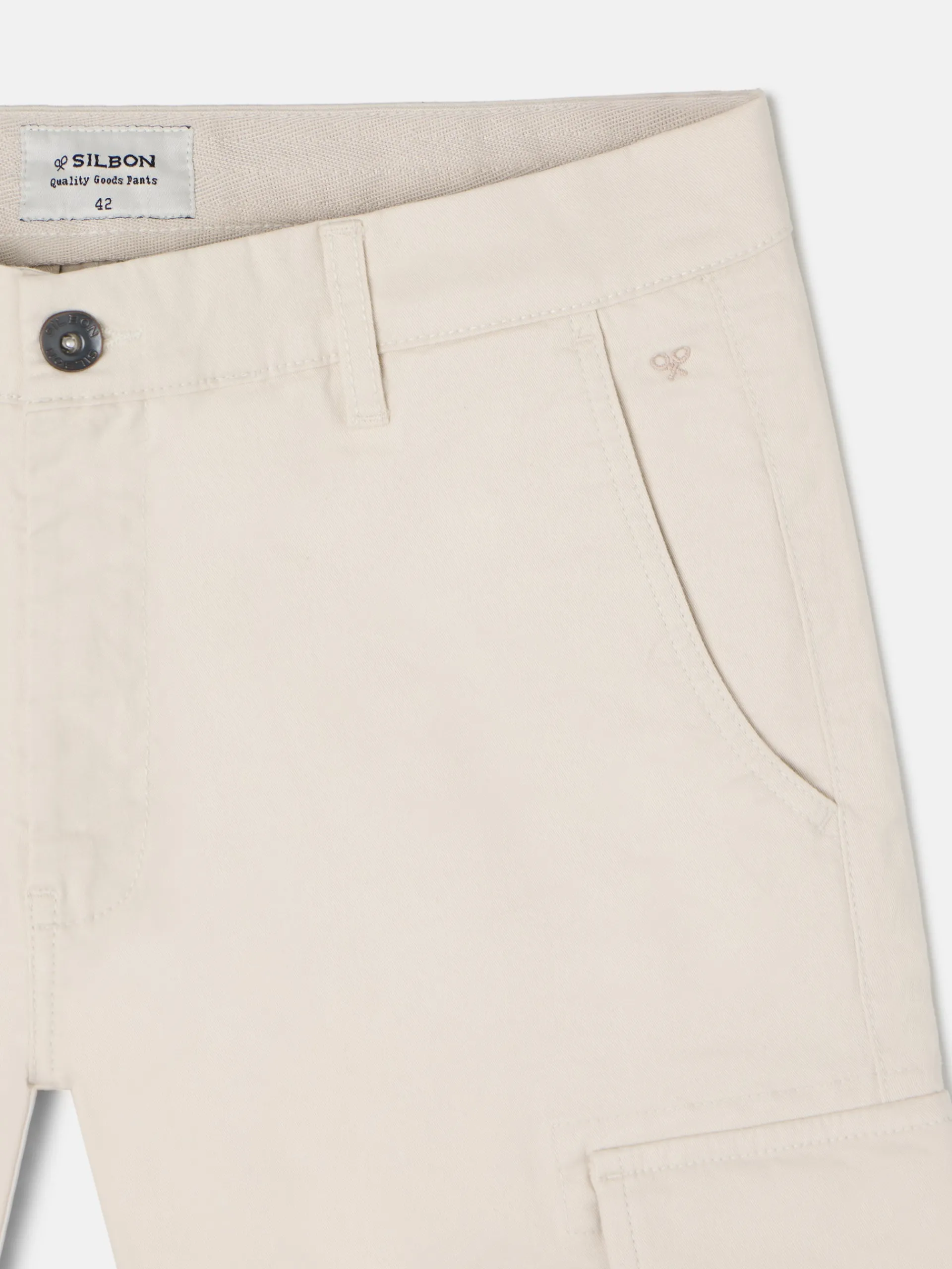 Silbon Smart Casual·Pantalones Y Vaqueros-Pantalon cargo casual Piedra