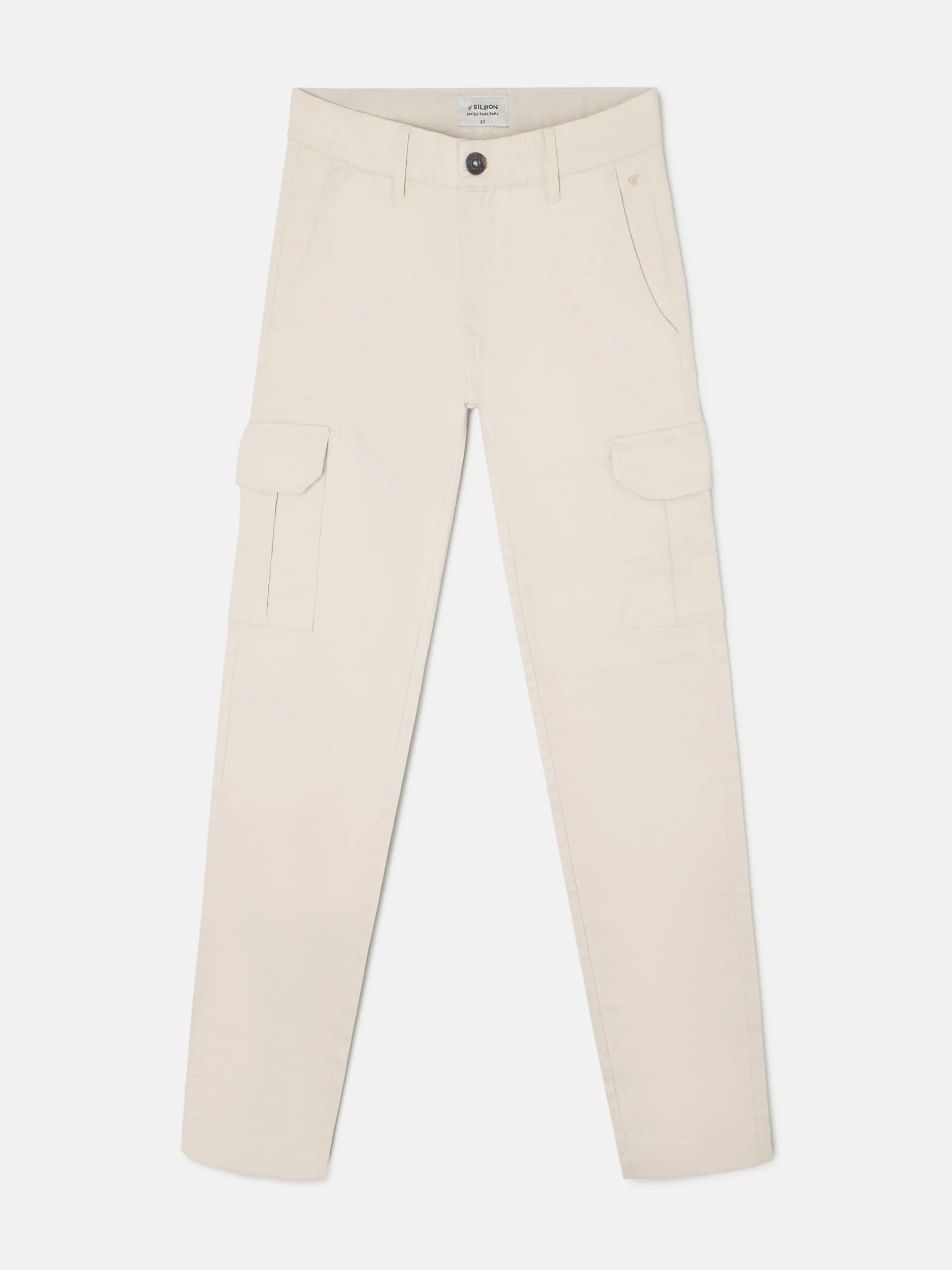 Silbon Smart Casual·Pantalones Y Vaqueros-Pantalon cargo casual Piedra