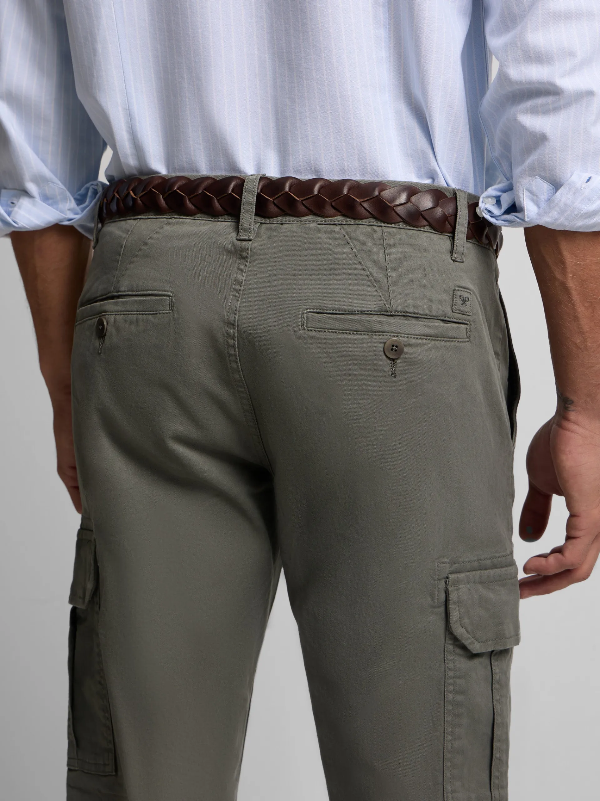 Silbon Smart Casual·Pantalones Y Vaqueros-Pantalon cargo casual Verde
