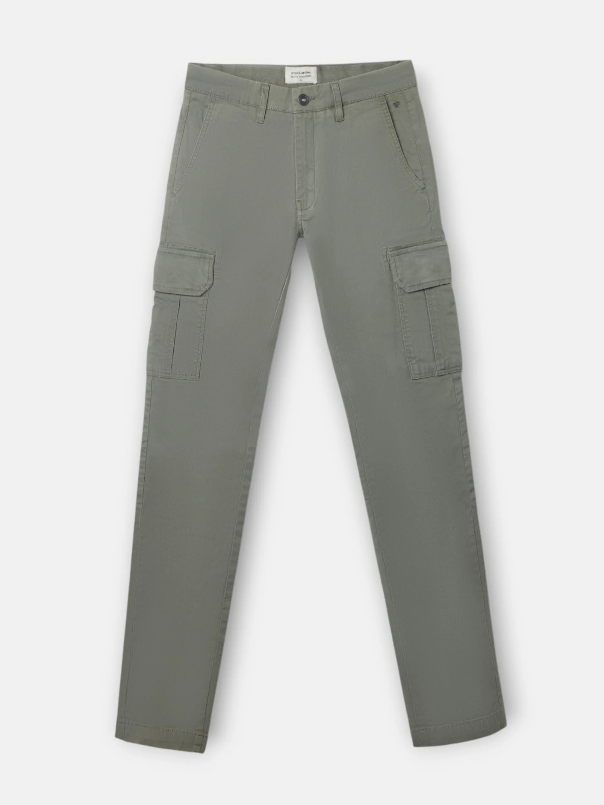 Silbon Smart Casual·Pantalones Y Vaqueros-Pantalon cargo casual Verde