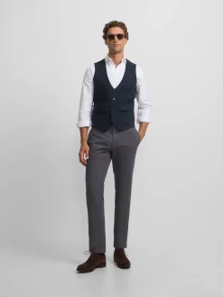 Silbon Smart Casual·Pantalones Y Vaqueros-Pantalon chino casual gris oscuro Gris oscuro