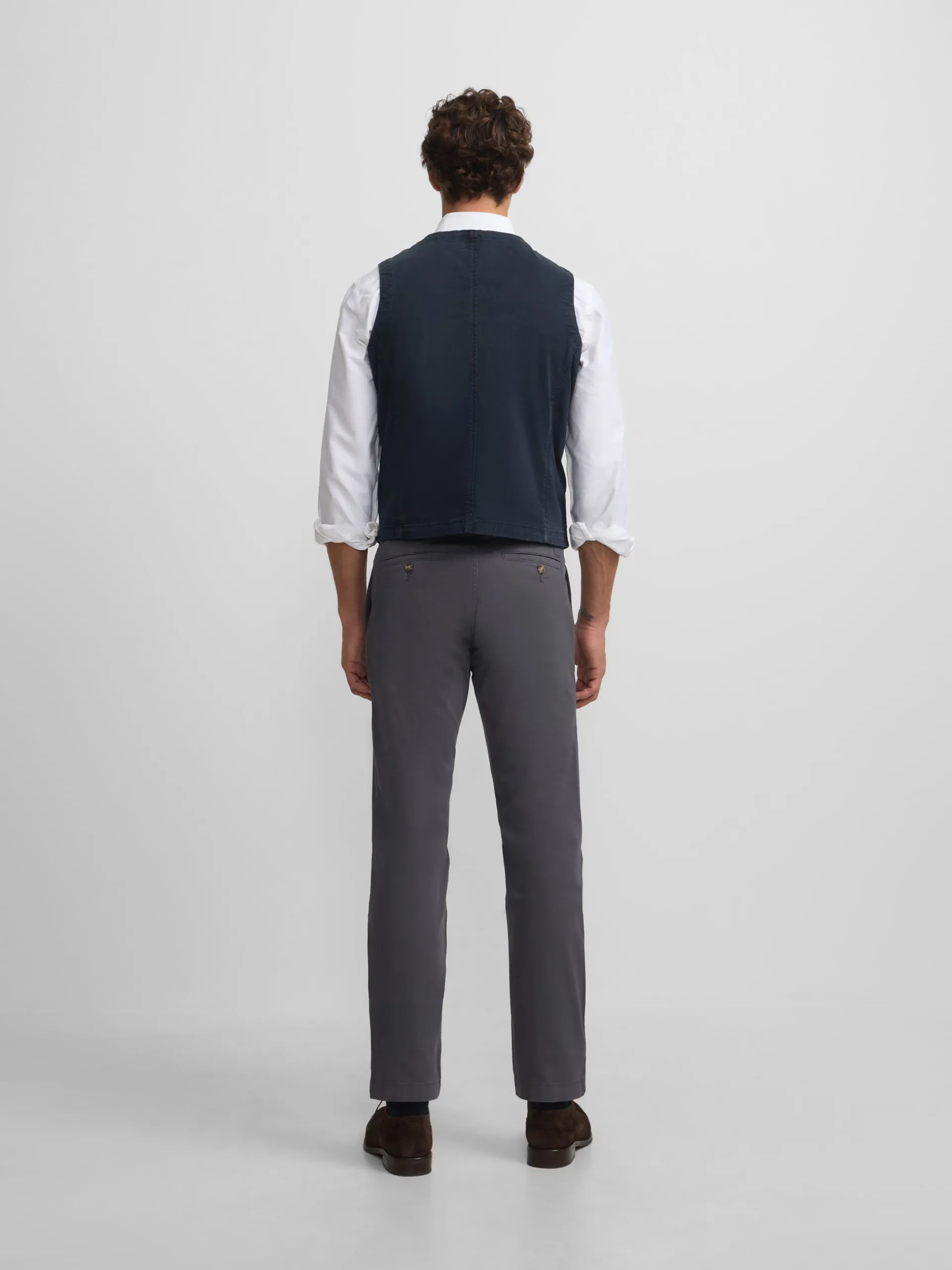 Silbon Smart Casual·Pantalones Y Vaqueros-Pantalon chino casual gris oscuro Gris oscuro