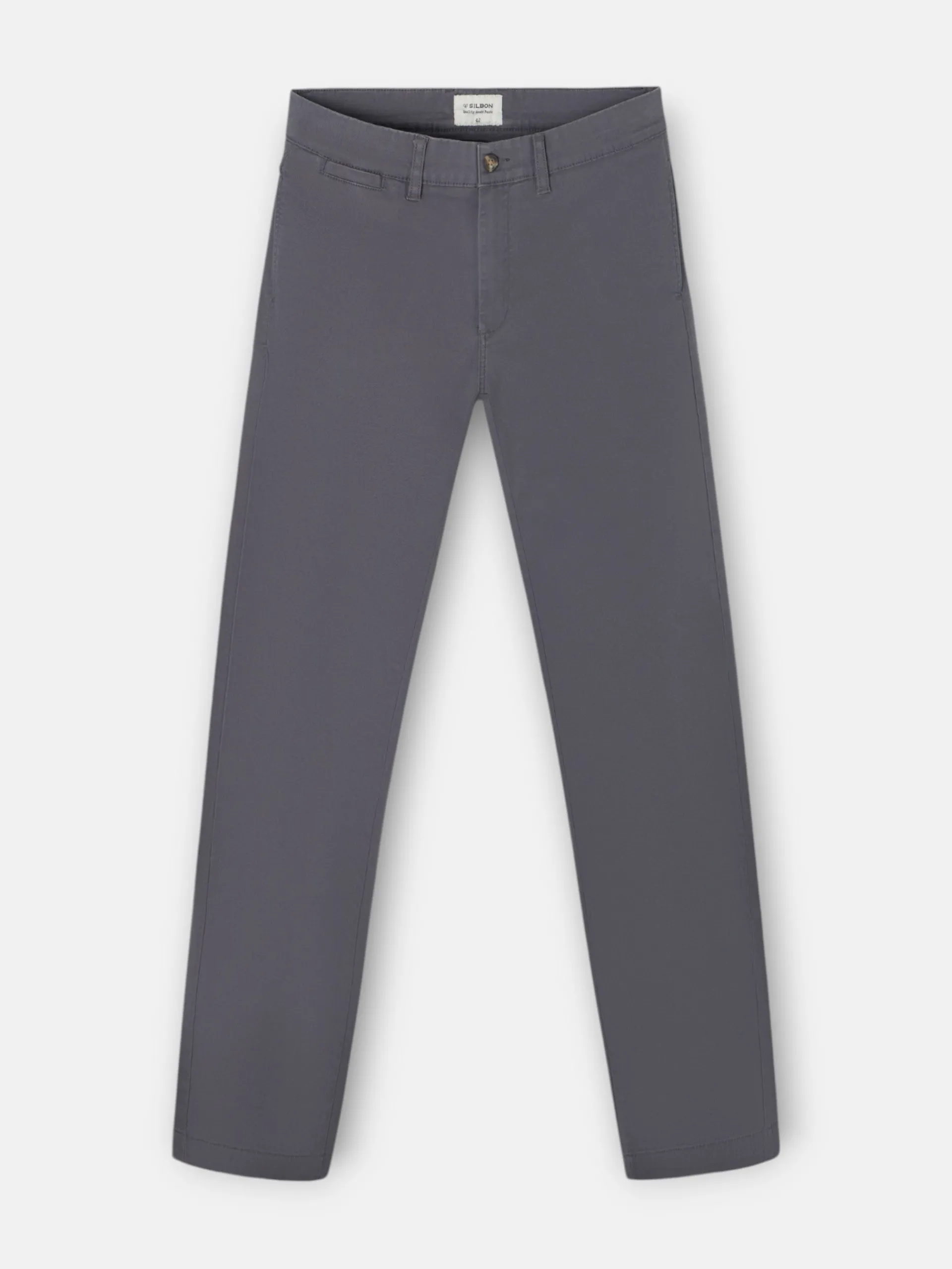Silbon Smart Casual·Pantalones Y Vaqueros-Pantalon chino casual gris oscuro Gris oscuro