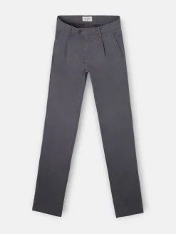 Silbon Smart Casual·Pantalones Y Vaqueros-Pantalon chino casual pinzas gris oscuro Gris oscuro