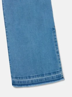 Silbon Pantalones-Pantalon culotte bolsillos denim Azul