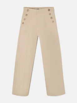 Silbon Pantalones-Pantalon culotte marinero Beige