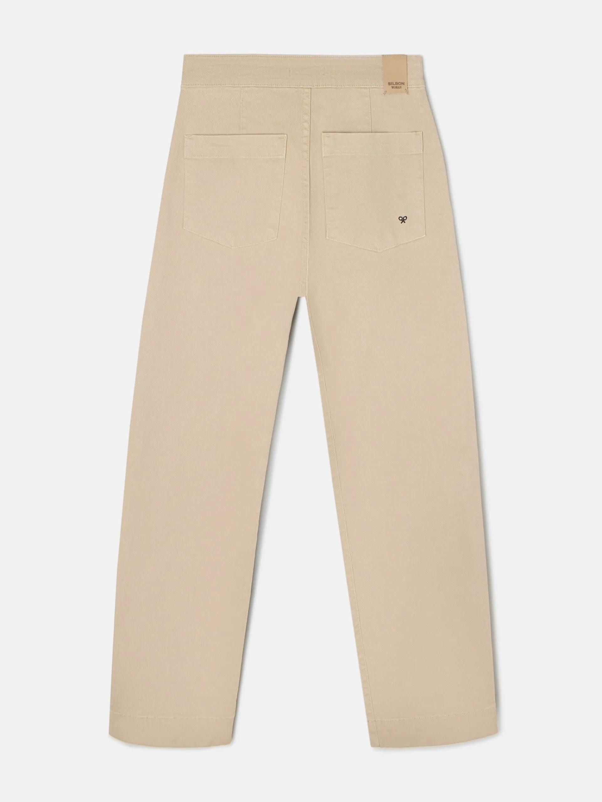 Silbon Pantalones-Pantalon culotte marinero Beige