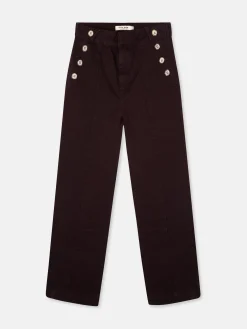 Silbon Pantalones-Pantalon culotte marinero marron oscuro Marron oscuro