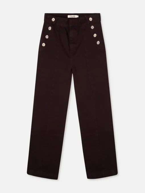 Silbon Pantalones-Pantalon culotte marinero marron oscuro Marron oscuro