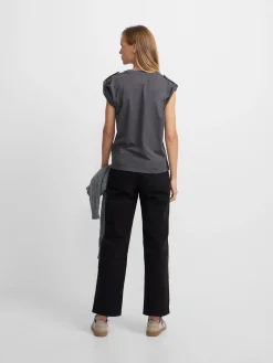 Silbon Pantalones-Pantalon culotte Negro