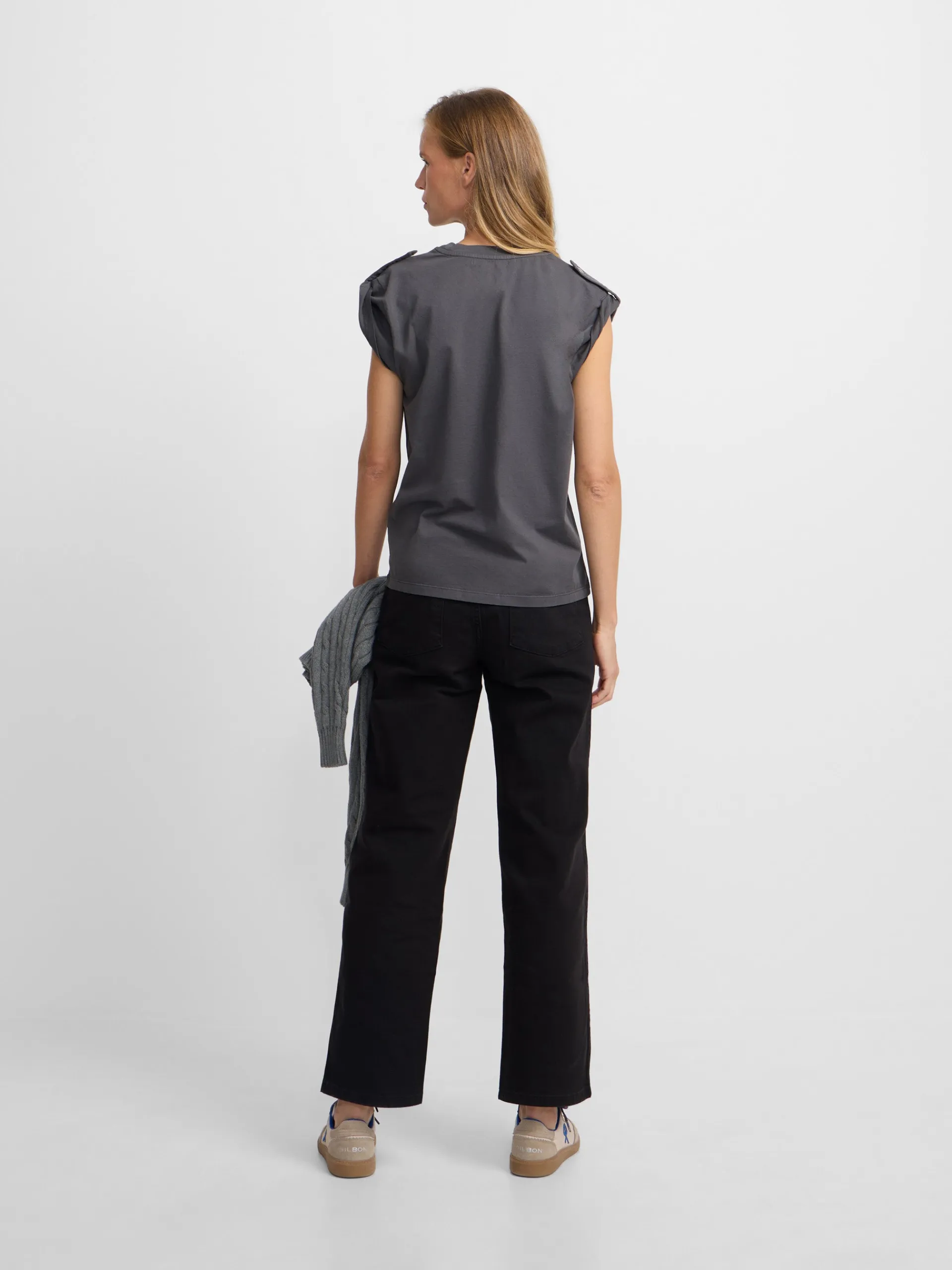 Silbon Pantalones-Pantalon culotte Negro