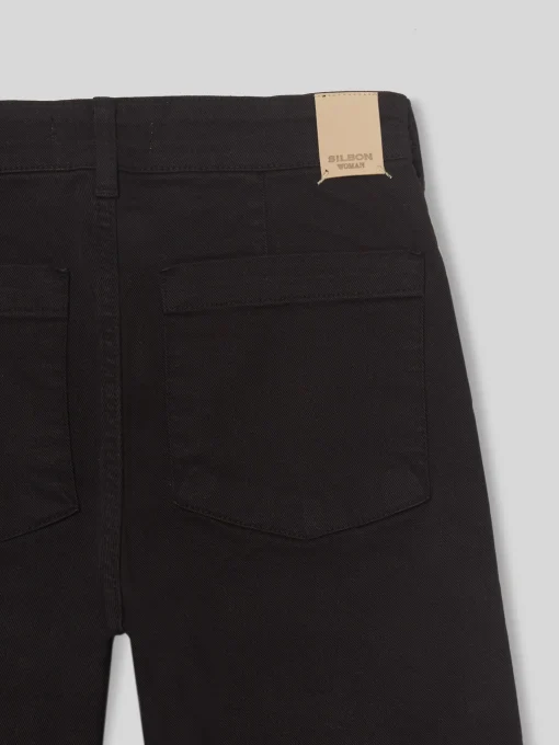 Silbon Pantalones-Pantalon culotte Negro