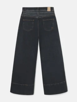 Silbon Pantalones-Pantalon denim espiga estampado Gris