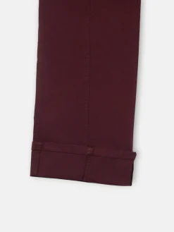 Silbon Pantalones-Pantalon denim vuelta Burdeos