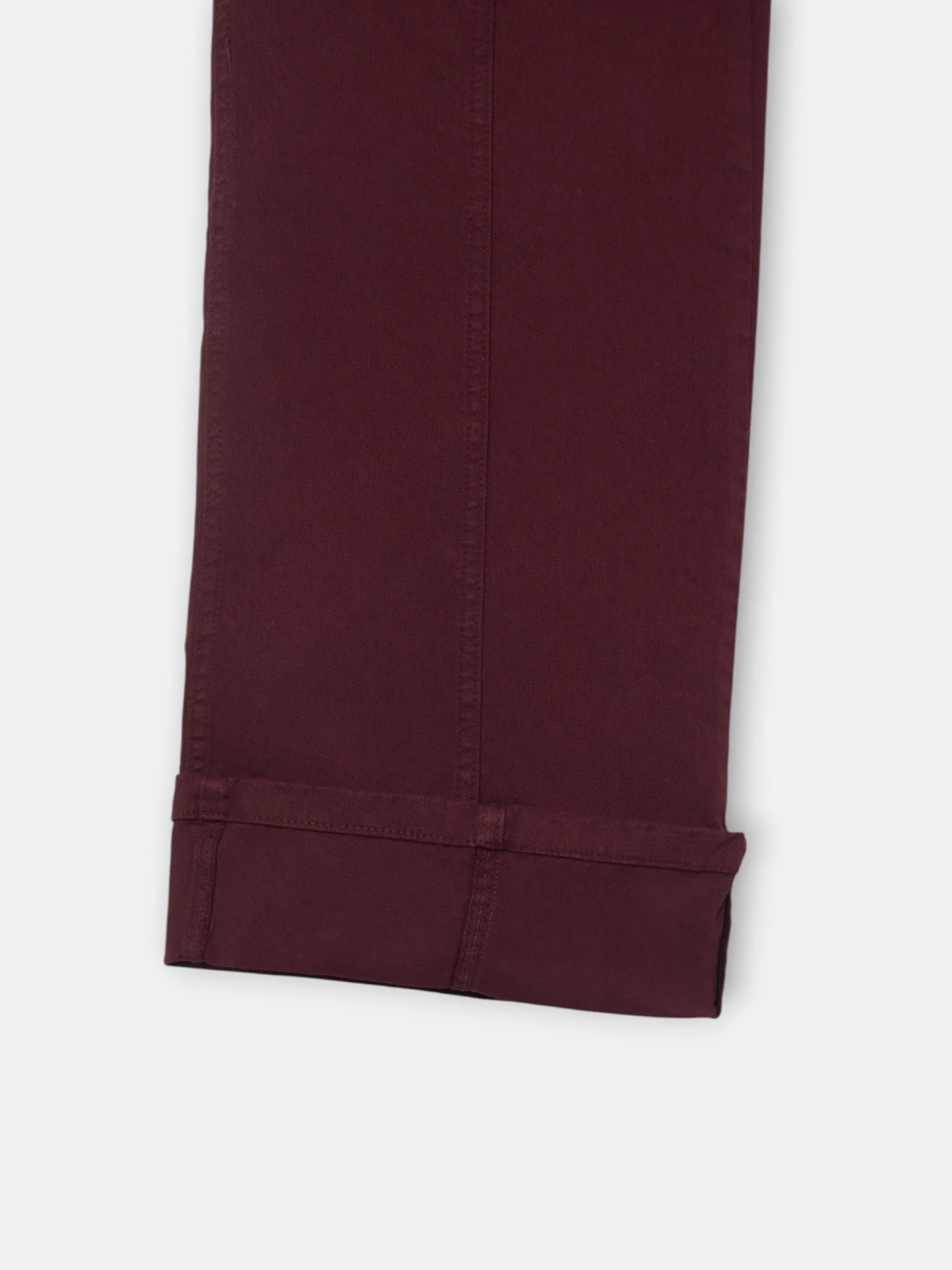 Silbon Pantalones-Pantalon denim vuelta Burdeos