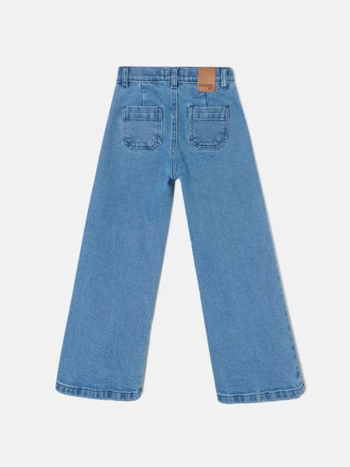 Silbon Pantalones-Pantalon girl bolsillos trenza Denim