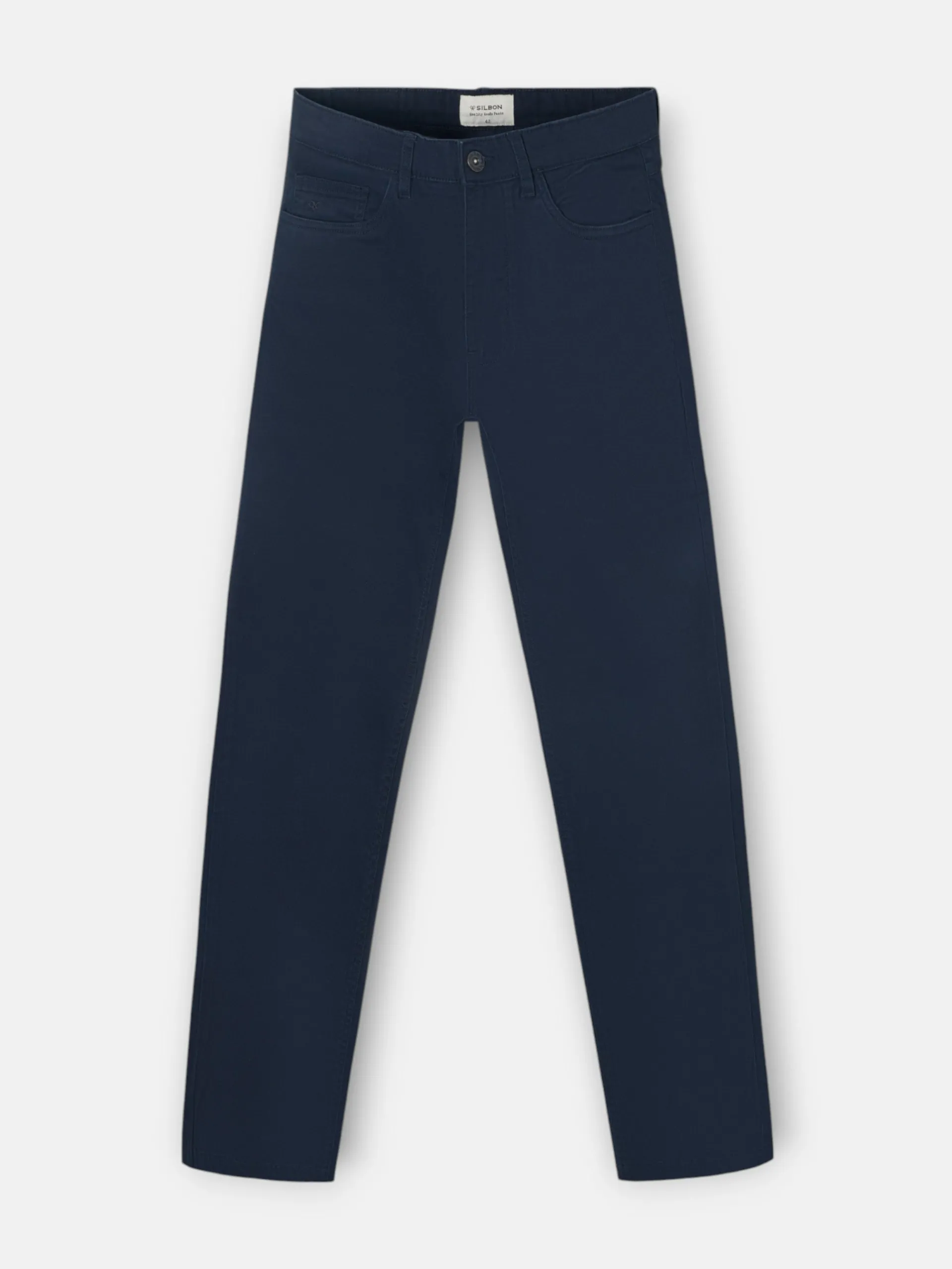 Silbon Smart Casual·Pantalones Y Vaqueros-Pantalon sport cinco bolsillos casual azul marino Azul marino