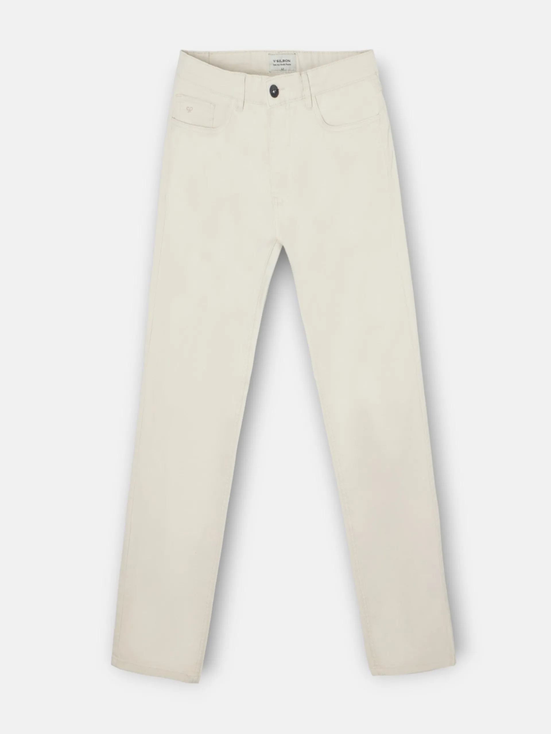 Silbon Smart Casual·Pantalones Y Vaqueros-Pantalon sport cinco bolsillos casual Piedra